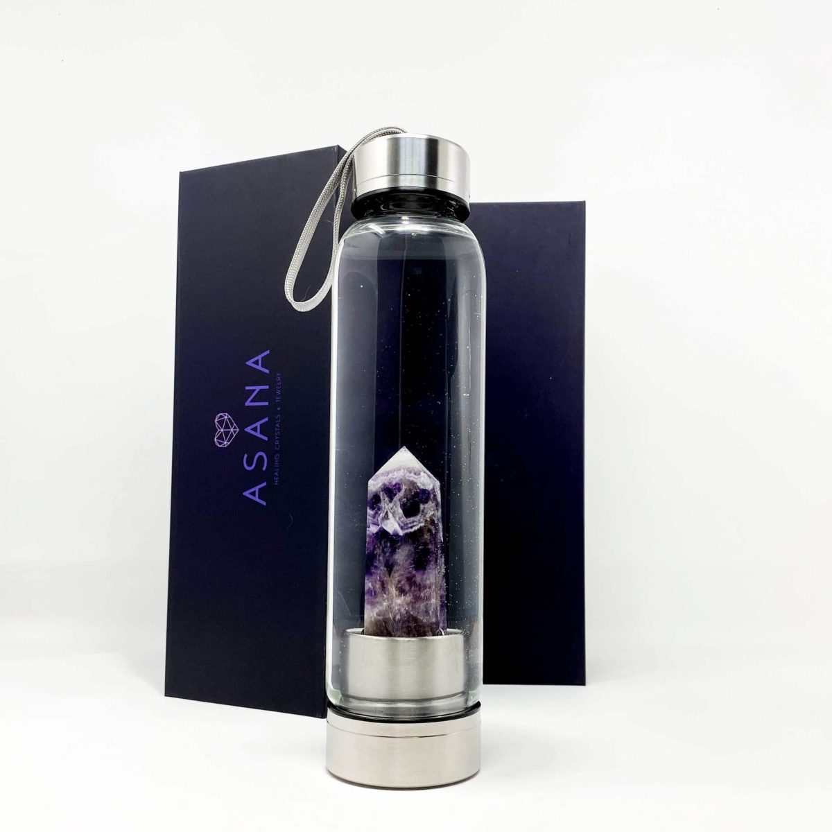 amethyst crystal water bottle