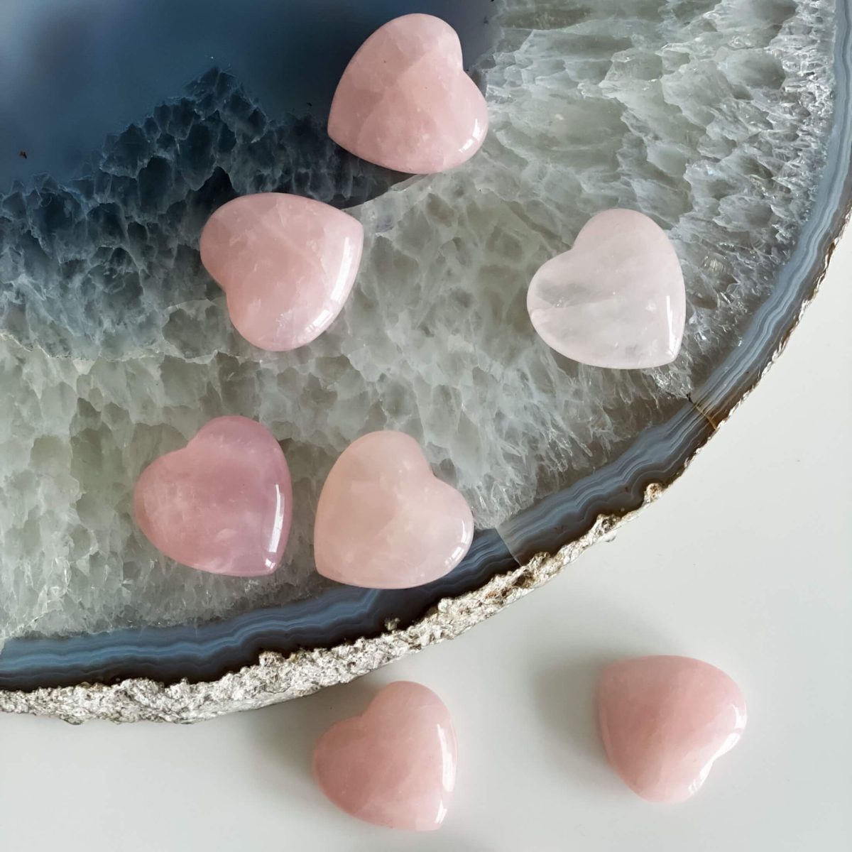 rose quartz heart