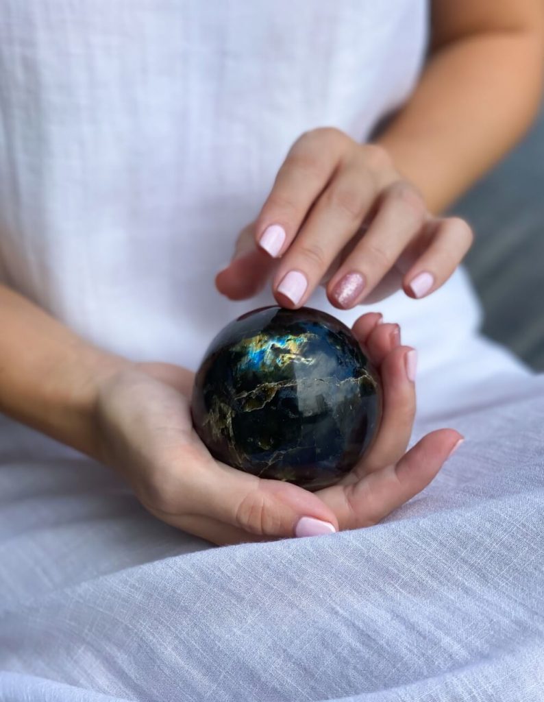 labradorite ball