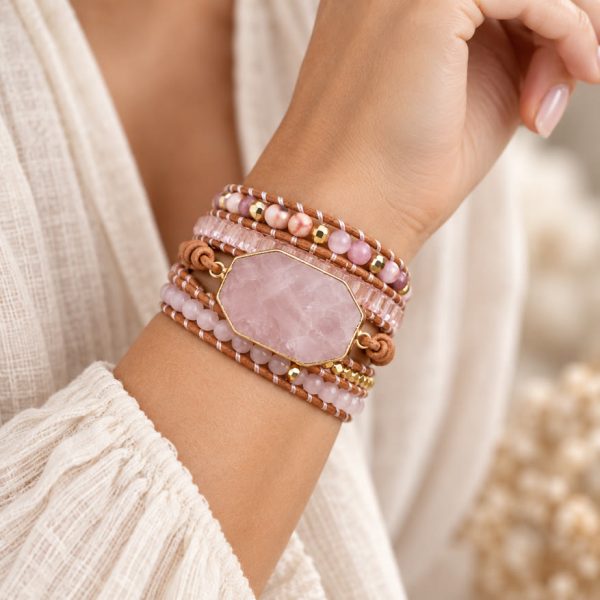 Rose Quartz Wrap Bracelet
