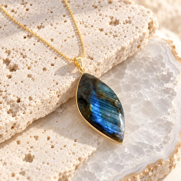Leaf Labradorite Necklace