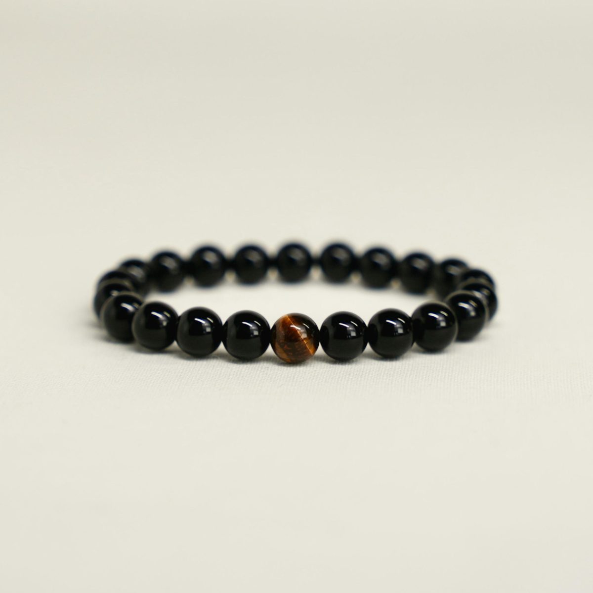 Black Onyx With Tiger Eye Bracelet