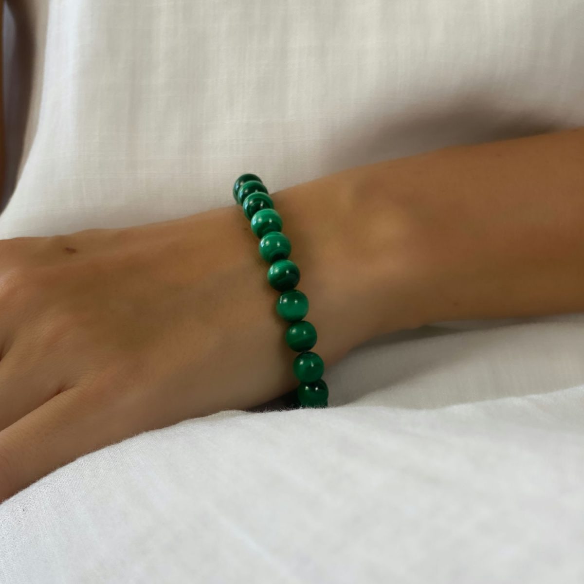 green malachite bracelet authentic malachite crystal beaded bracelet for women men by asana crystals