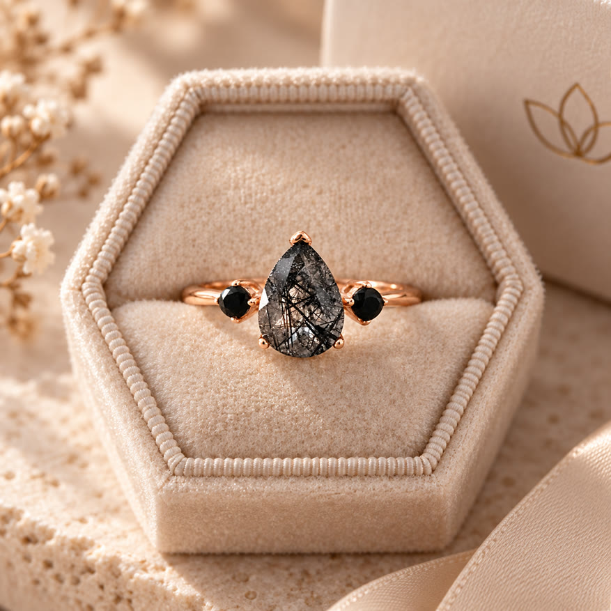 Black Quartz Ring