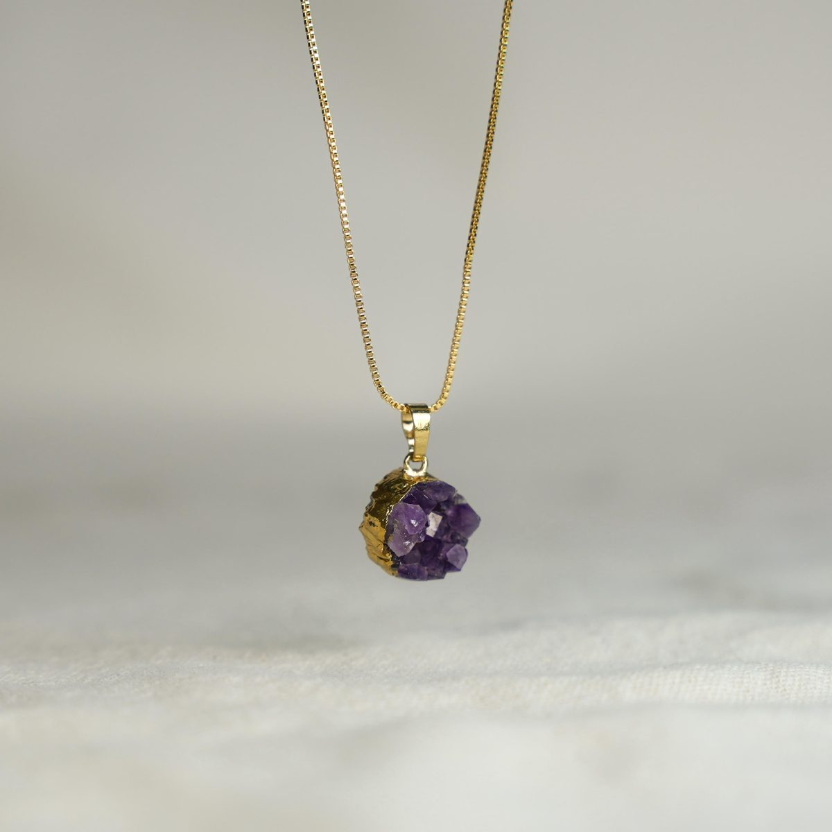 Raw Amethyst Necklace ASANA Crystals