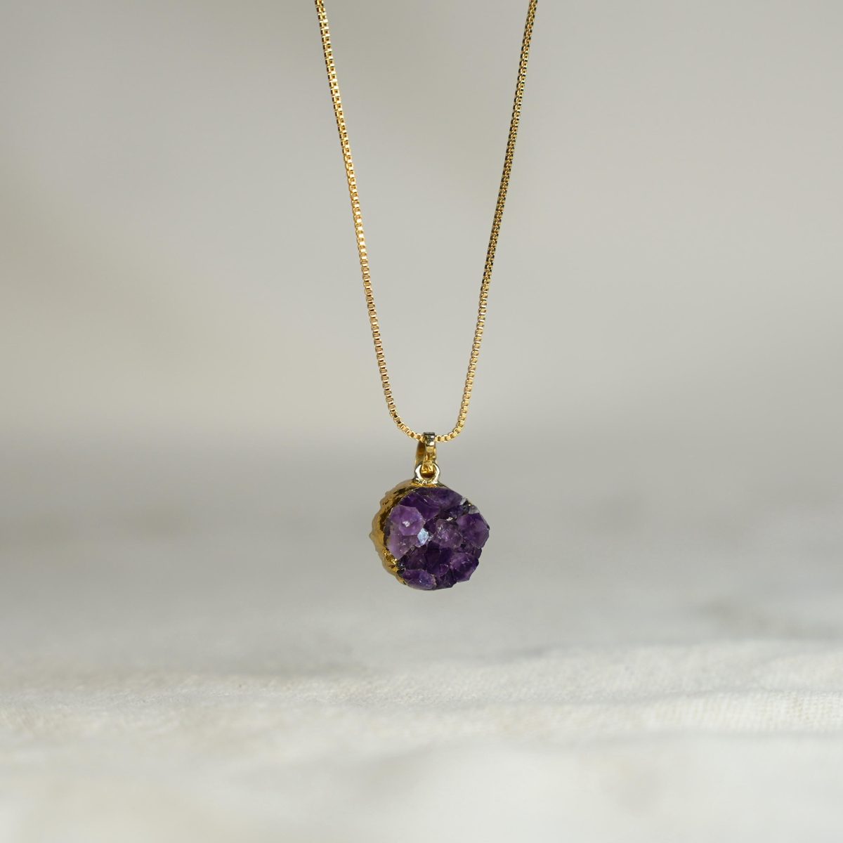 Raw Amethyst Necklace ASANA Crystals