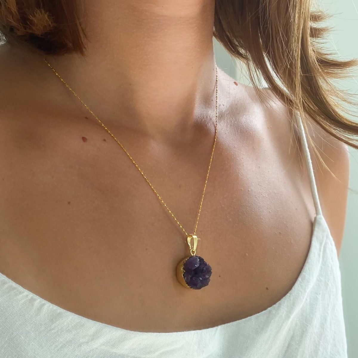Raw Amethyst Necklace