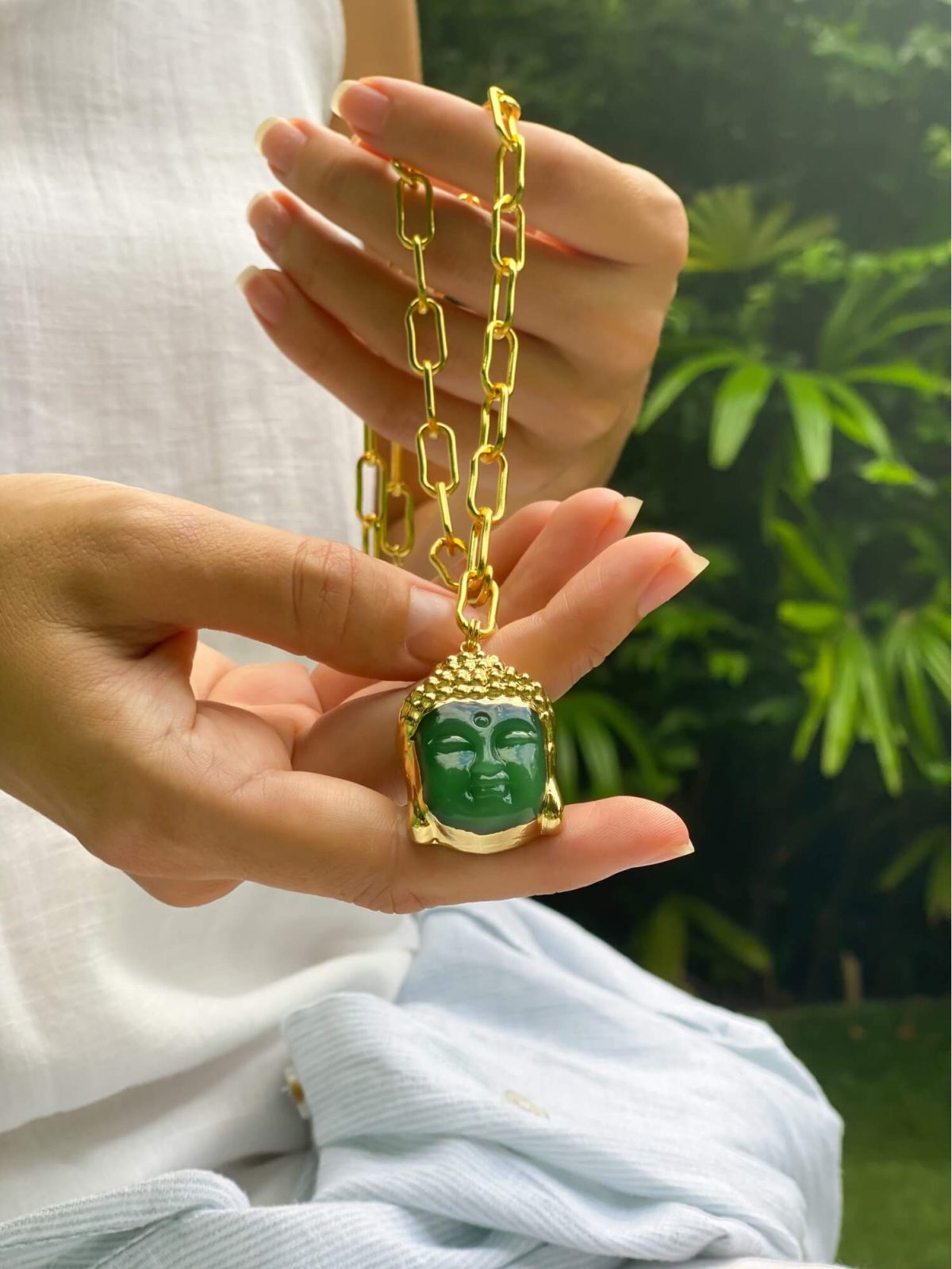 jade buddha necklace