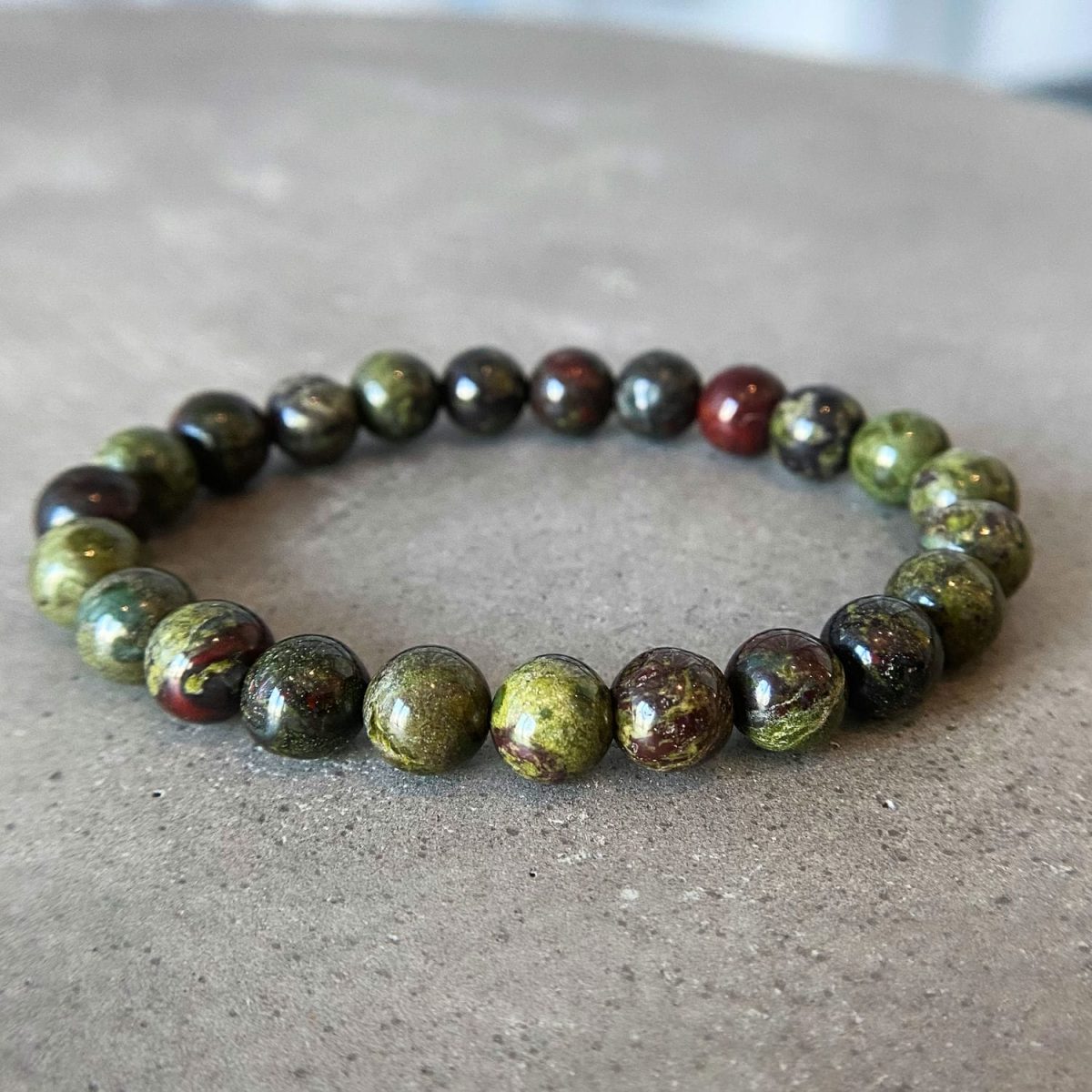 bloodstone bracelet beaded gemstone bracelet