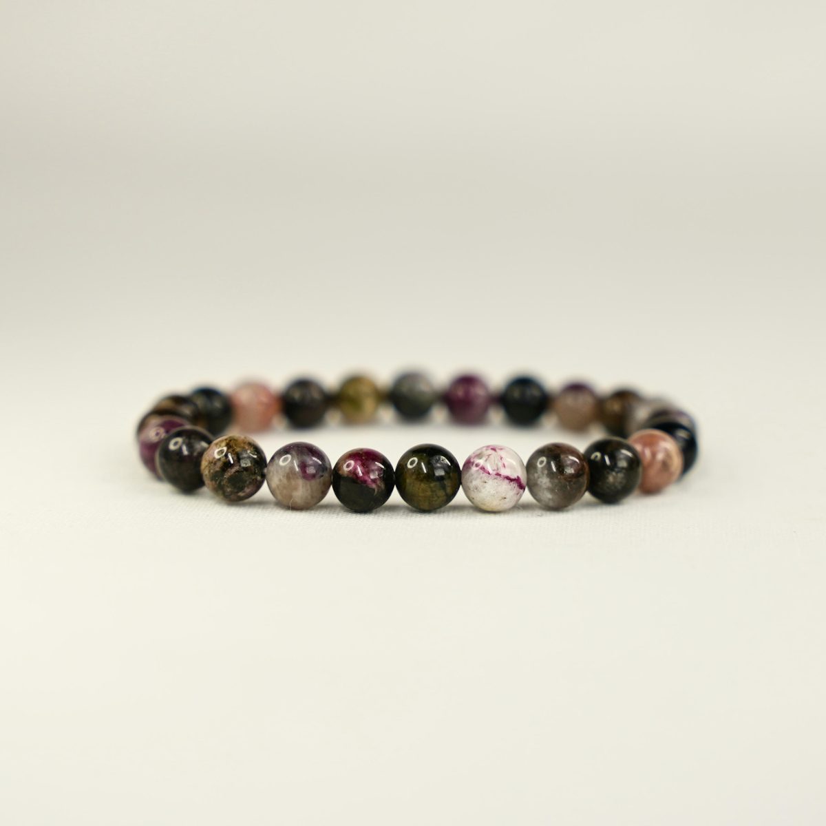 colorful tourmaline beaded bracelets