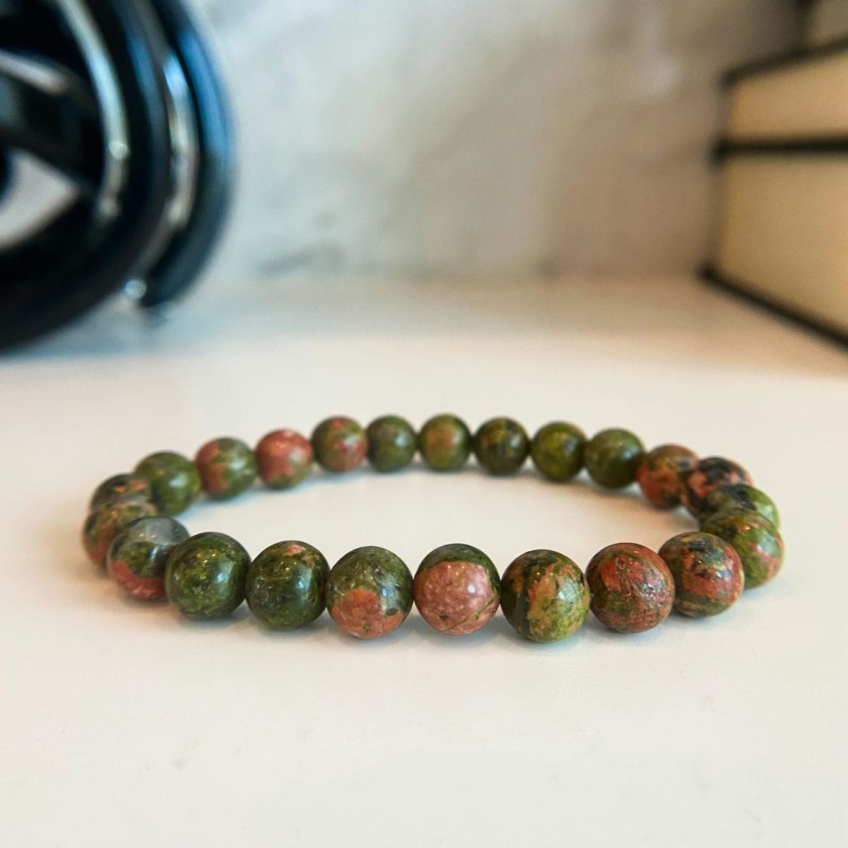 authentic unakite bracelet for women by asana crystals and metaphysical bracelets