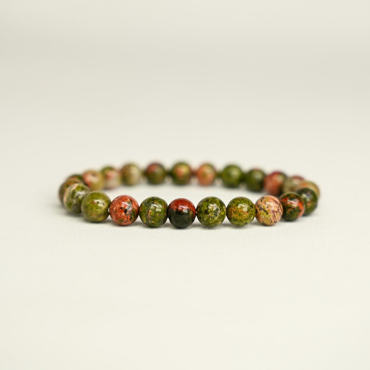 Unakite crystal beaded bracelet stone bracelets