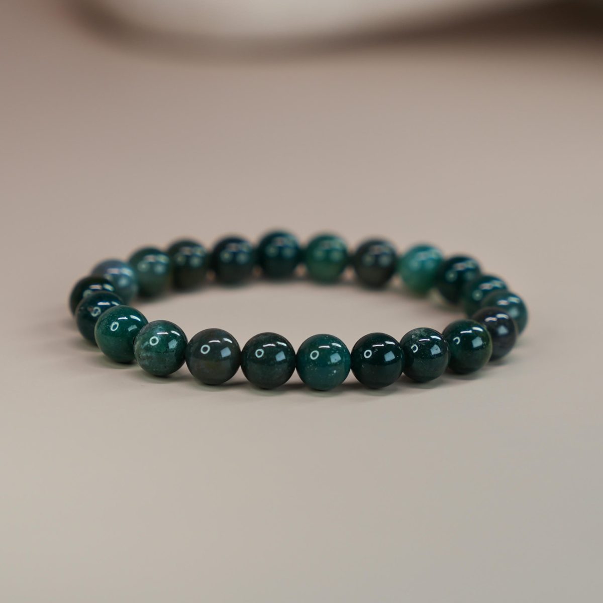 Moss agate gemstone bracelet