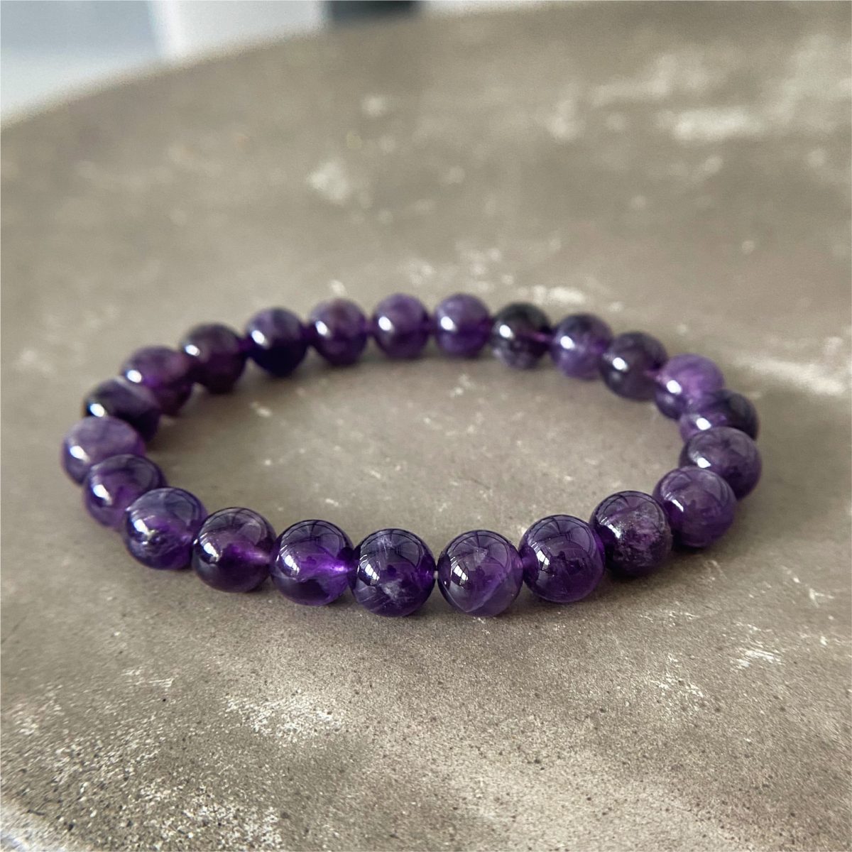 amethyst bracelet beaded gemstone bracelet