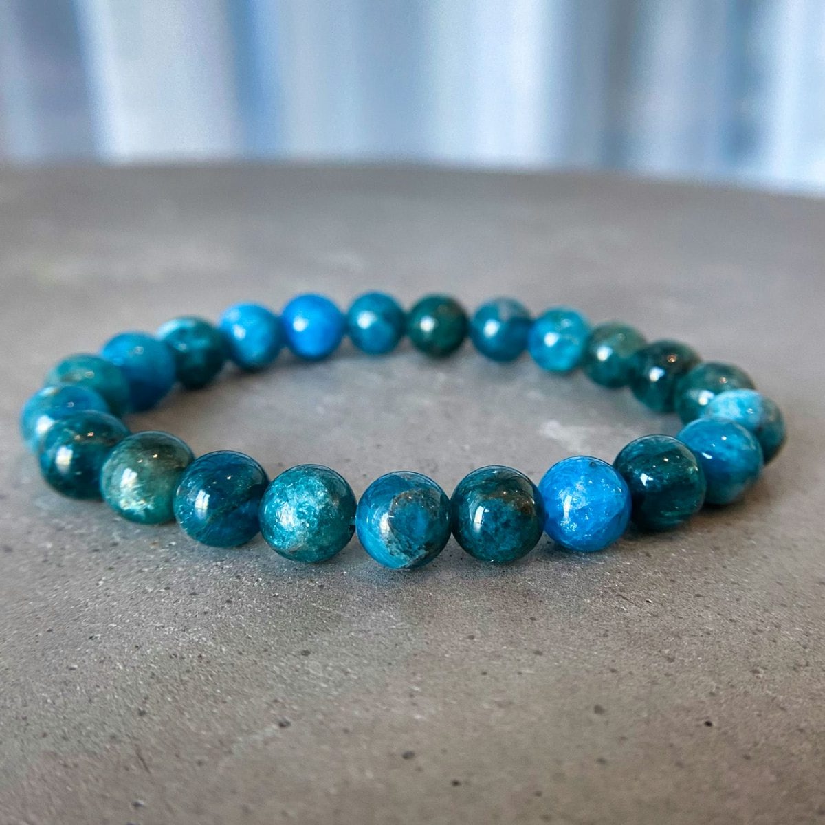 blue apatite bracelet beaded