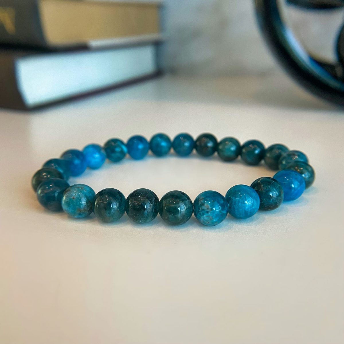 blue apatite bracelet beaded
