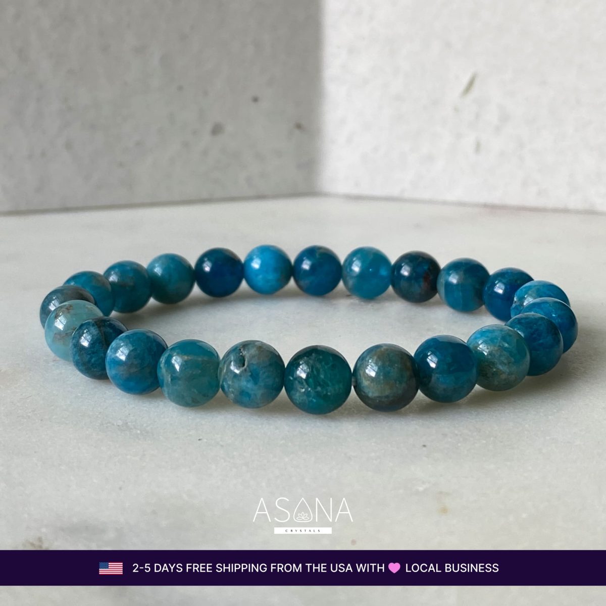 blue apatite gemstone bracelet healing crystals bracelet real stone jewelry