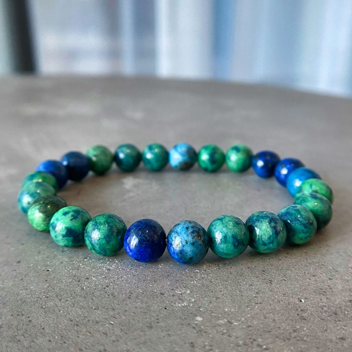 blue azurite bracelet by asana crystals natural stone bracelet azurite