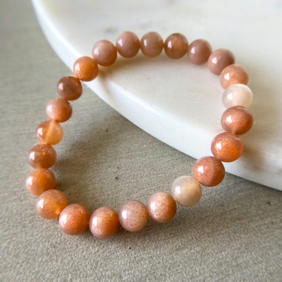 sunstone beaded bracelet with meaning gemstone bracelet for luck-1