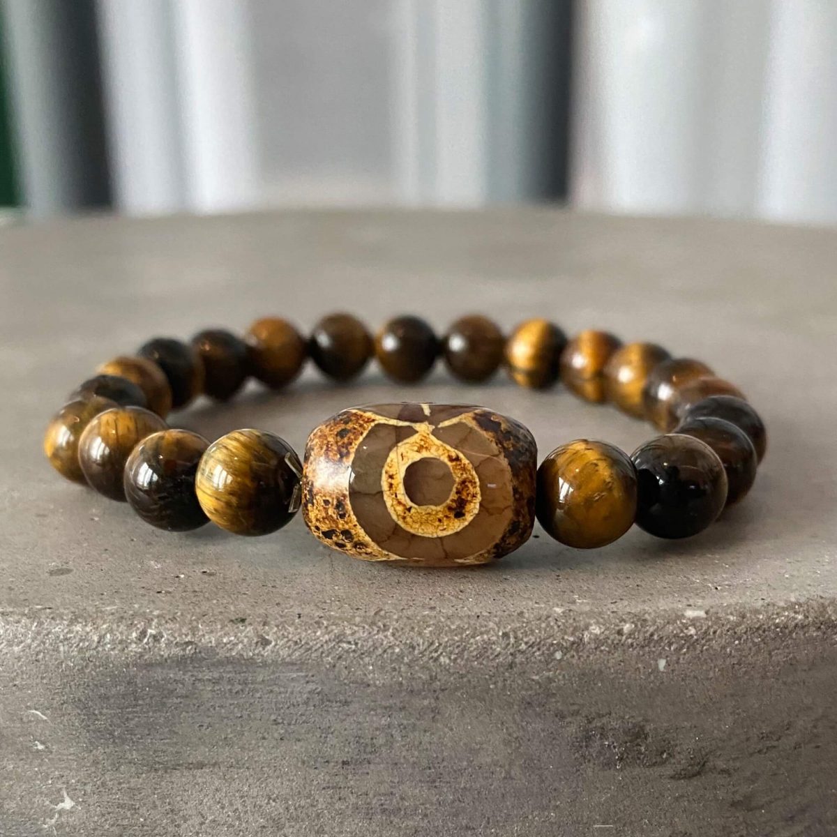 tiger eye bracelet dzi agate evil eye