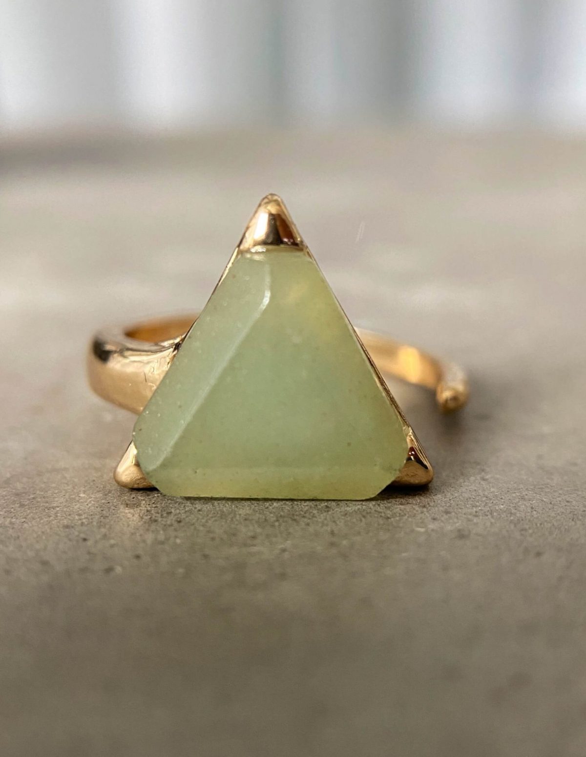 green aventurine ring authentic gemstone ring by Asana Crystals