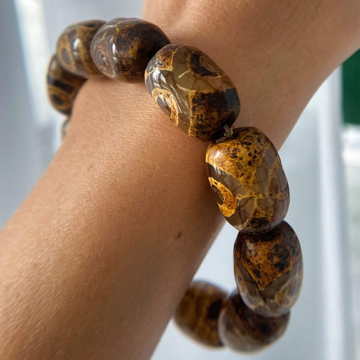 mantra bracelet for meditation dzi