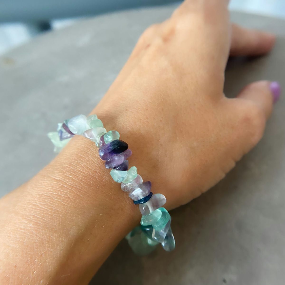 rainbow fluorite bracelet for energy