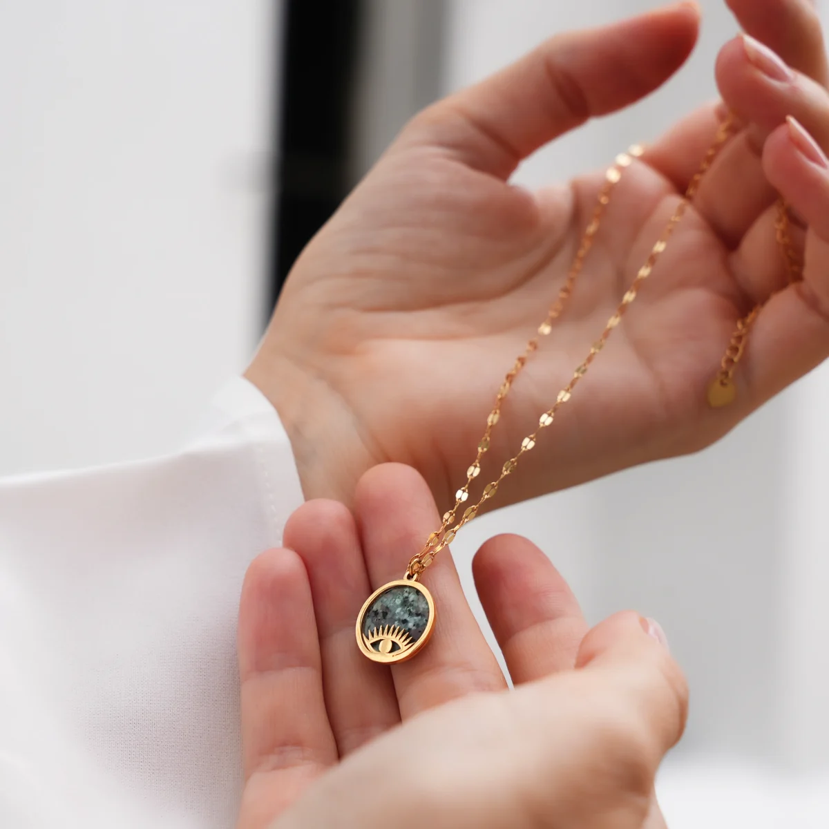 Evil Eye Necklace Gold
