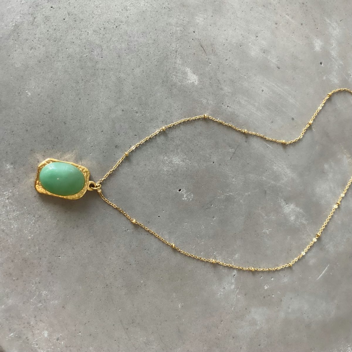 green aventurine necklace gold 18k vintage gemstone necklace for women