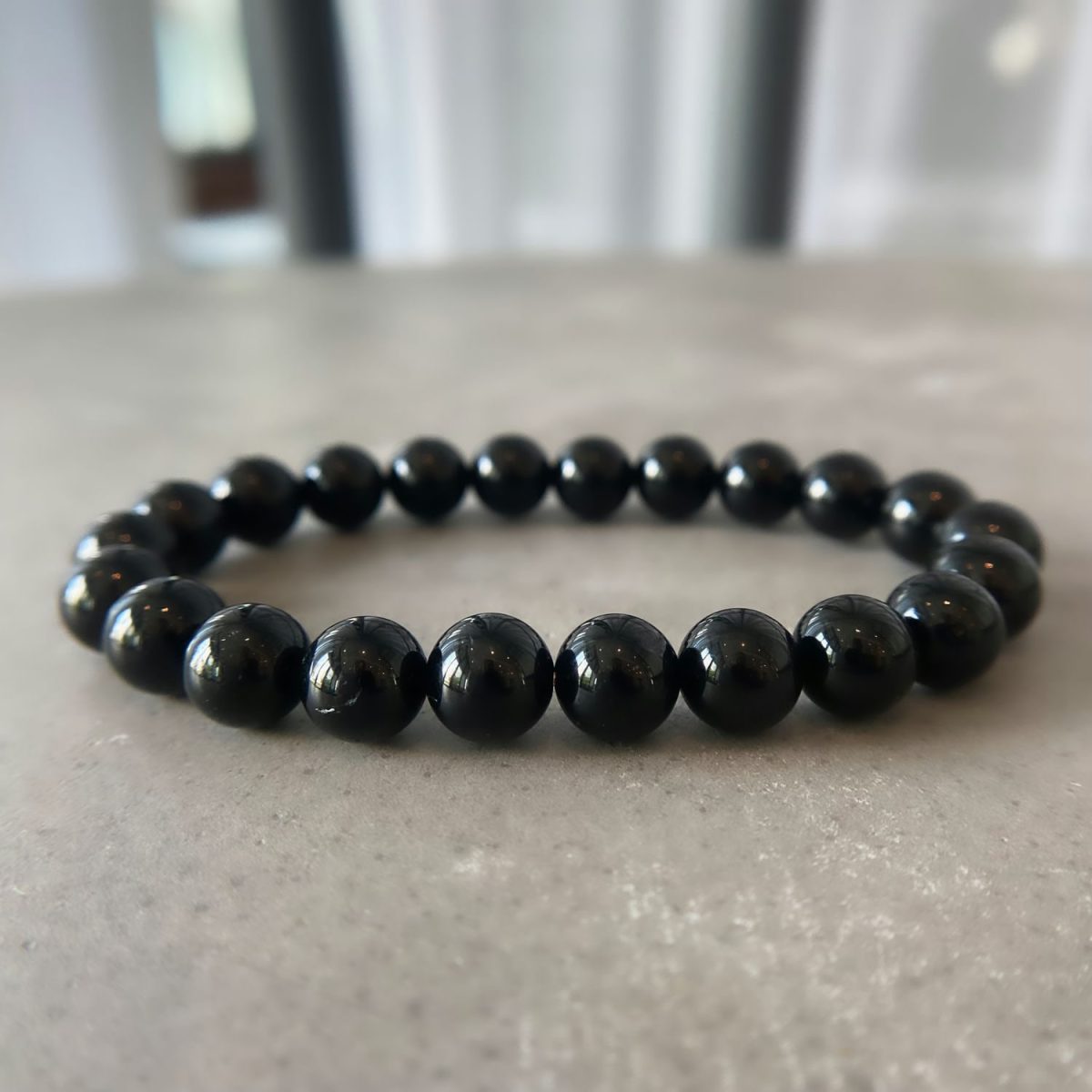 black beaded bracelet black tourmaline bracelet natural women men