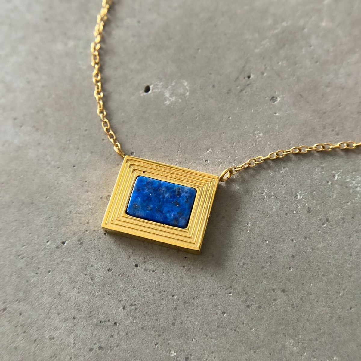 lapis lazuli necklace starry night necklace lapis lazuli pendant gold plated by asana crystals
