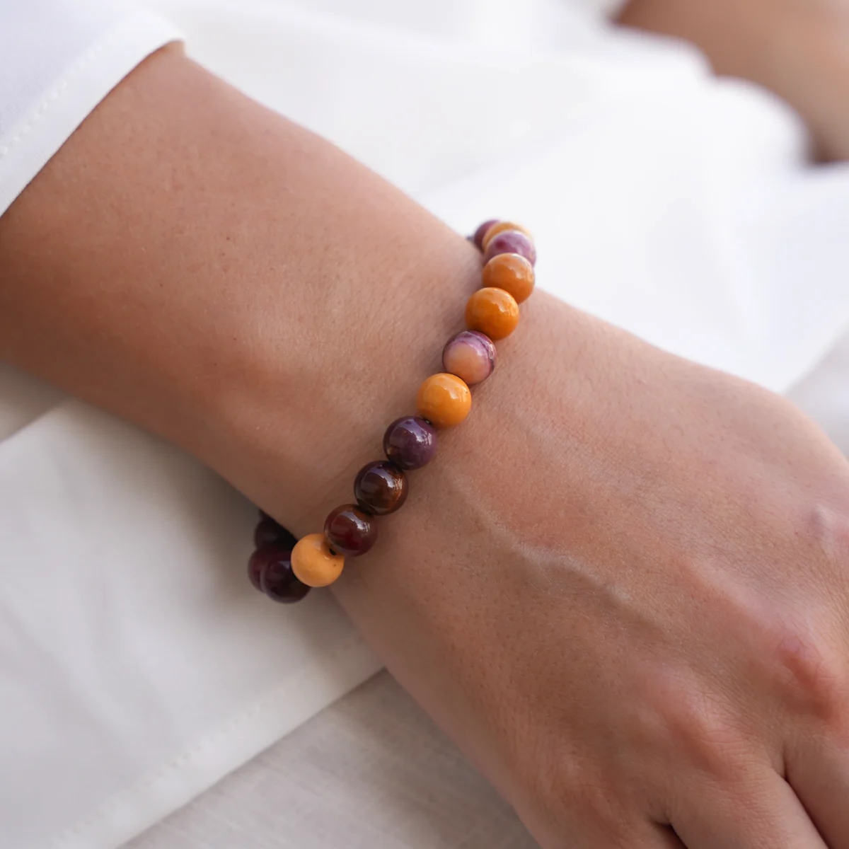 mookaite bracelet beaded stone bracelet2