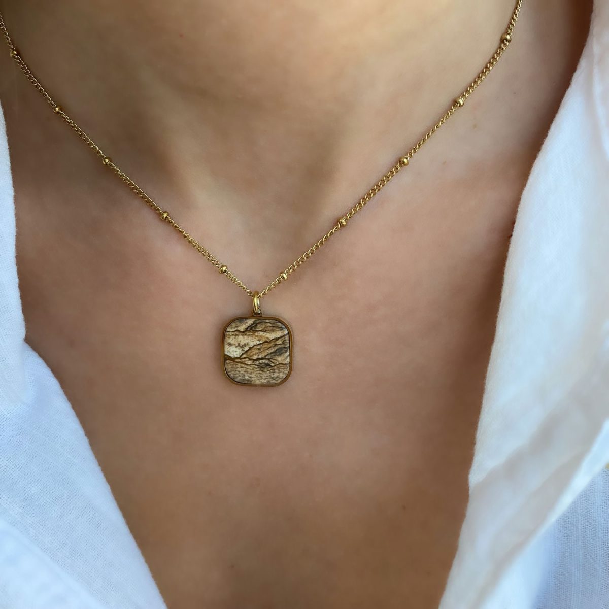 picture jasper necklace for creativity and art crystal necklaces by asana
