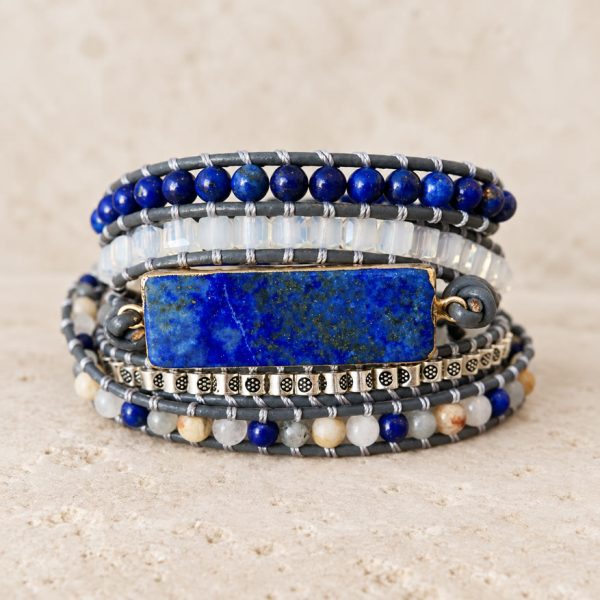 Lapis Lazuli Charm Multi Stone Bracelet