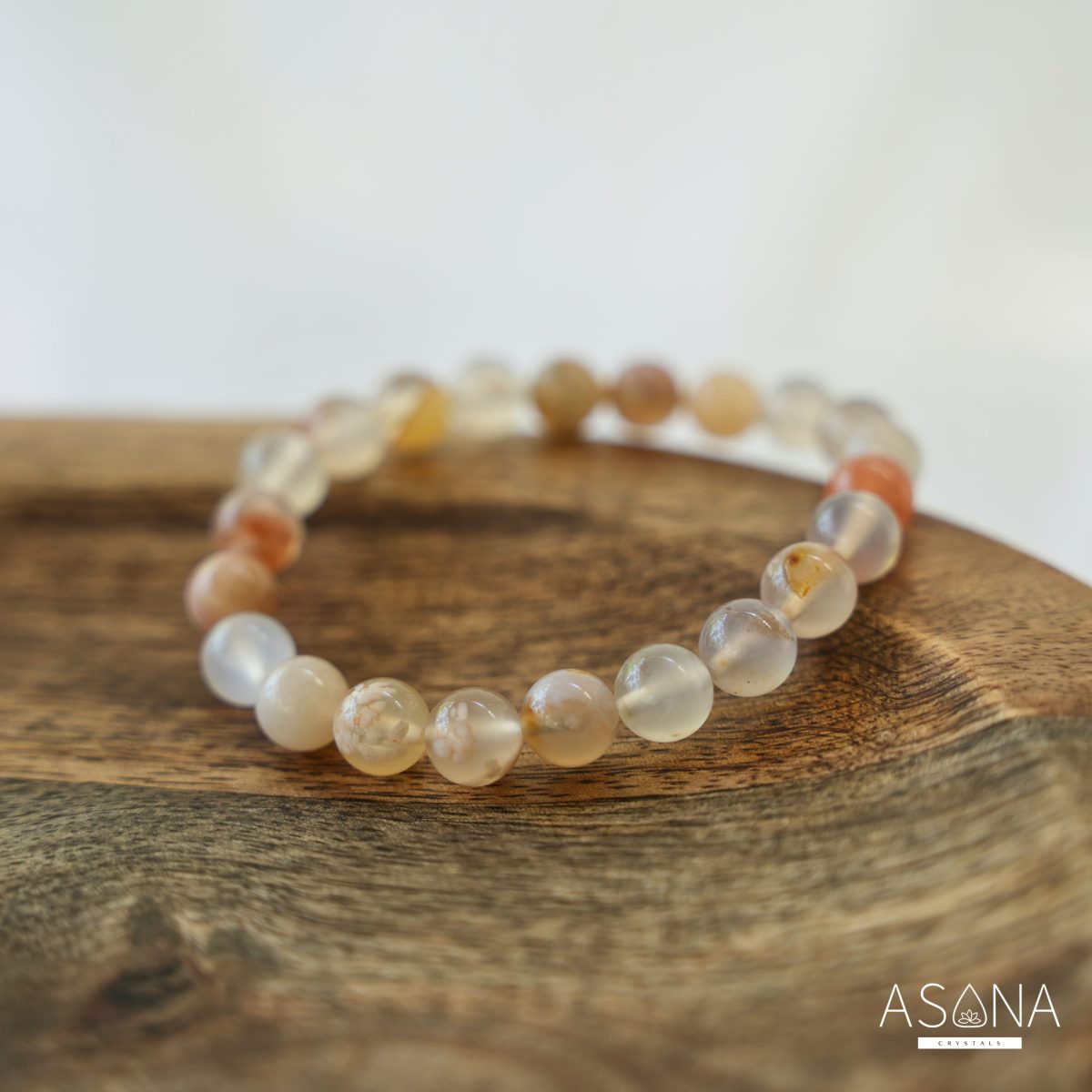Cherry Agate Bracelet gemstone beaded bracelet