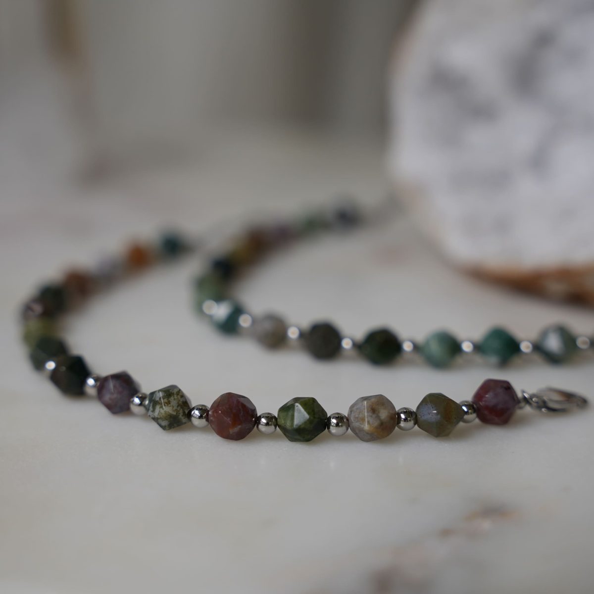 Indian Agate Faceted Bracelet