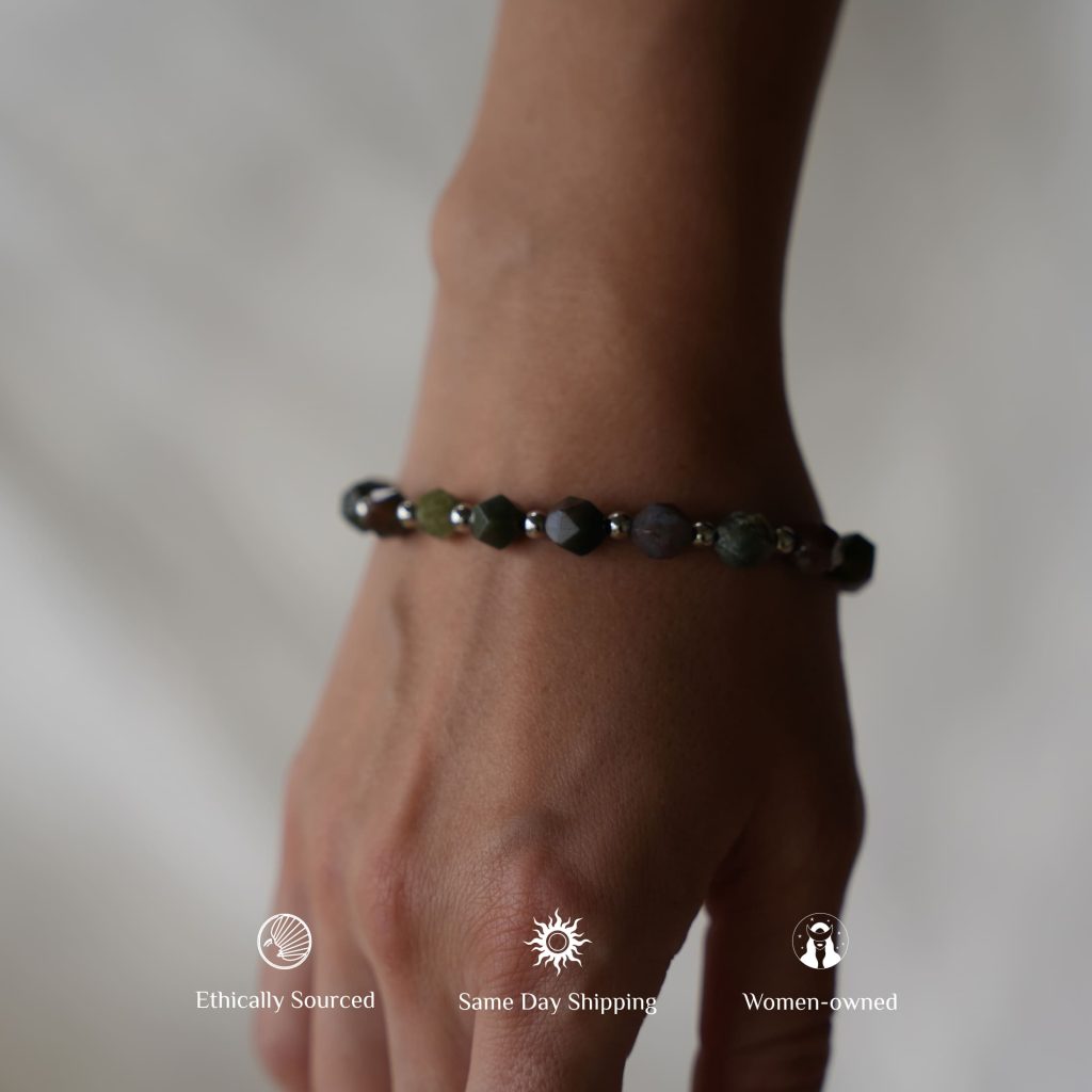Indian Agate Faceted Bracelet