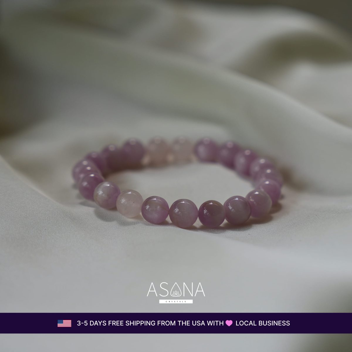 Kunzite Bracelet Kunzite Crystal Bracelet for Balance