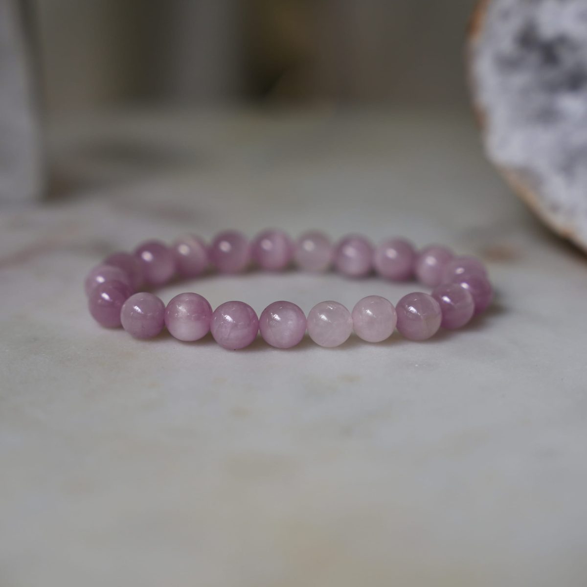 Kunzite Bracelet Kunzite Crystal Bracelet for Balance