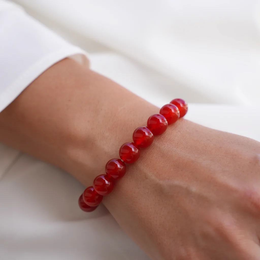Red agate crystal bracelet 3