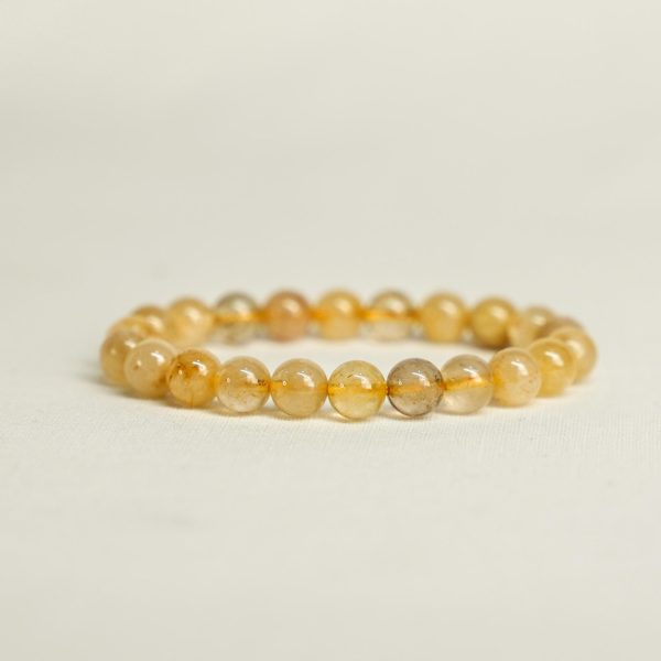 Rutilated Quartz Bracelet Golden Hue