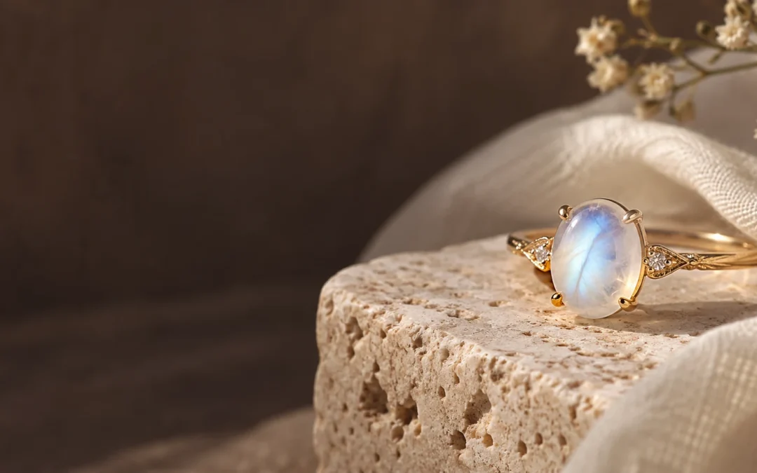 Moonstone Engagement Ring